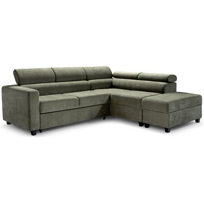 NEVADA NAROŻNIK ROZKŁADANY Z POJEMNIKIEM + PUFA