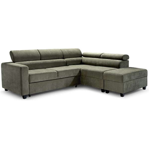 NEVADA NAROŻNIK ROZKŁADANY Z POJEMNIKIEM + PUFA