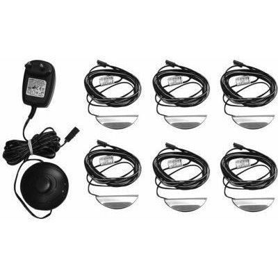 OŚWIETLENIE LED 6 PUNKTOWE MONTOWANE NA PÓŁKĘ SZKLANĄ