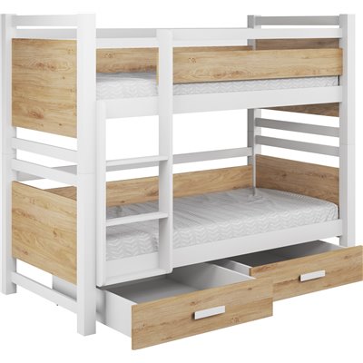 JANIS ŁÓŻKO PIĘTROWE 2-OSOBOWE Z SZUFLADAMI