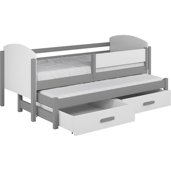 OWEN ŁÓŻKO PIĘTROWE 2-OSOBOWE NISKIE Z SZUFLADAMI