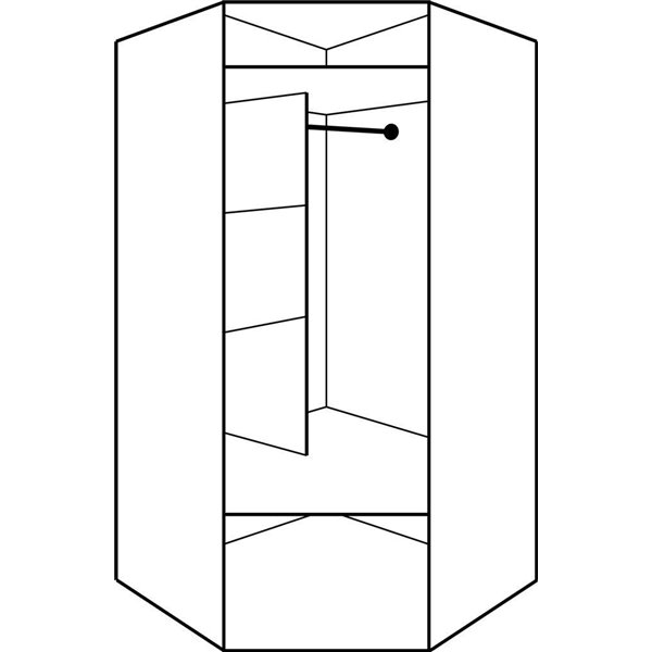 SZAFA NAROŻNA Z LUSTREM