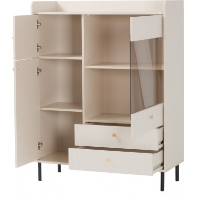 GRANDE KOMODA WYSOKA 2 DRZWIOWA Z SZUFLADAMI