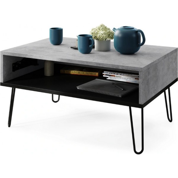 HAIRPIN STOLIK OKOLICZNOŚCIOWY Z PÓŁKĄ